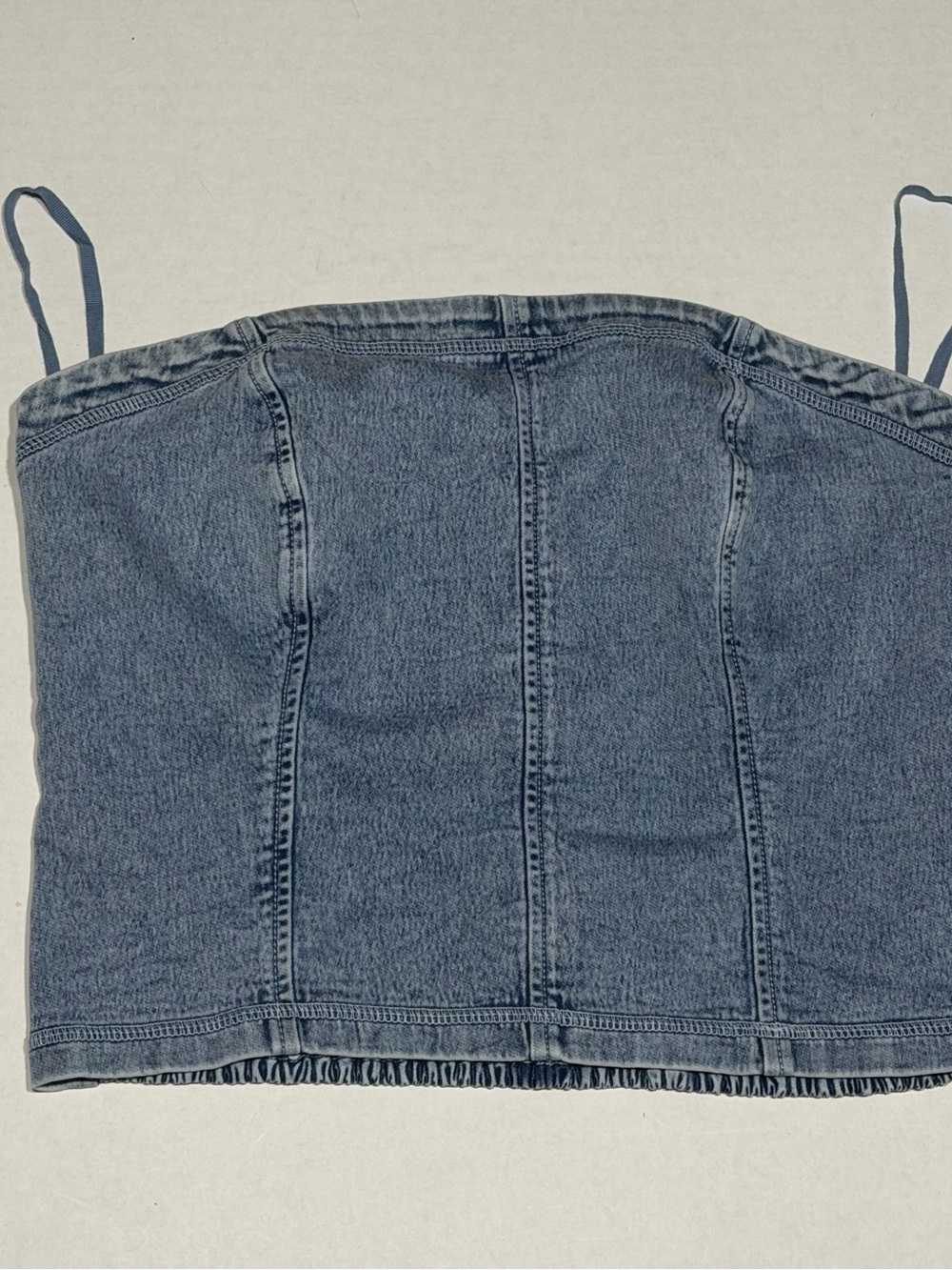 aerie Denim Corset Cami in Washed Blue